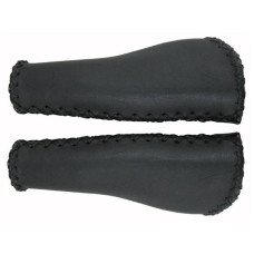 VELO HANDVAT LEER VLEUGELMODEL 2X135MM ZWART MET SCHROEF OP KAART
