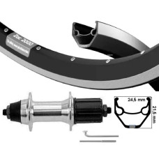KGS ACHTERWIEL 28 INCH (622) CASSETTE 8-10 V VELG ZWART/ZILVER