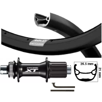 KGS / SHIMANO XT ACHTERWIEL 28 / 29 INCH ( 622 ) ZWART 8-11 SPEED CENTERLOCK THRU AXXLE