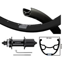 KGS ACHTERWIEL 26 INCH 559 ZW/RVS/ZW CENTERLOCK CASSETTE 7-SPEED UITVAL KGS ACHTERWIEL 26 INCH 559 ZW/RVS/ZW CENTERLOCK CASSETTE 7-SPEED UITVAL