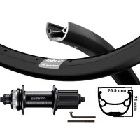 KGS ACHTERWIEL 28 INCH 622 ZW/RVS/ZW CENTERLOCK CASSETTE 7-SPEED UITVAL