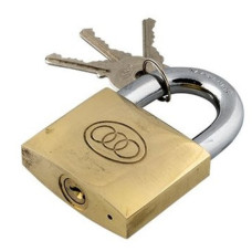 TRI-CIRCLE HANGSLOT 50 MM MET 3 SLEUTEL BLISTER