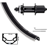 KGS ACHTERWIEL 28 INCH 622 ZW/RVS/ZW-REMRAND CENTERLOCK / V-BRAKE CASSETTE 7-SPEED UITVAL KGS ACHTERWIEL 28 INCH 622 ZW/RVS/ZW-REMRAND CENTERLOCK / V-BRAKE CASSETTE 7-SPEED UITVAL