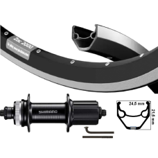 KGS ACHTERWIEL 26 INCH 559 ZW/ZW/ZW-REMRAND CENTERLOCK / V-BRAKE CASSETTE 7-SPEED UITVAL KGS ACHTERWIEL 26 INCH 559 ZW/ZW/ZW-REMRAND CENTERLOCK / V-BRAKE CASSETTE 7-SPEED UITVAL