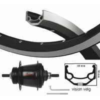 KGS ACHTERWIEL 28 INCH (622) NEXUS 7 REMNAAF ZWART MET REMRAND KGS ACHTERWIEL 28 INCH (622) NEXUS 7 REMNAAF ZWART MET REMRAND