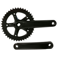 HZB CRANKSET / KETTINGWIEL STAAL 42T 1/8 + 3/32 170 MM -1 MM ZWART