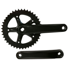 HZB CRANKSET / KETTINGWIEL STAAL 42T 1/8 + 3/32 170 MM -1 MM ZWART