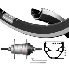 KGS ACHTERWIEL 28 INCH (622) VELG ZWART/ZILVER NEXUS 3 R.BRAKE