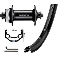 KGS VOORWIEL 28 INCH ( 622 ) VELG / SPAAK ZWART CENTERLOCK DISK UITVAL