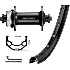 KGS VOORWIEL 28 INCH ( 622 ) VELG / SPAAK ZWART CENTERLOCK DISK UITVAL