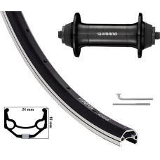 KGS VOORWIEL 28INCH (622) VELG ZWART-ZILVER SPAAK RVS UITVAL ZWART