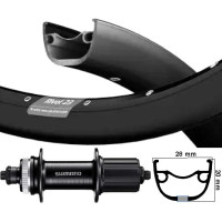 KGS ACHTERWIEL 28 / 29 INCH 622 ZWARTE VELG / SPAAK CASSETTE CENTERLOCK 8 / 9 / 10 SPEED