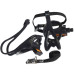 XLC PD-R01 PEDAALSET 9/16 RACE KUNSTSTOF MET TOECLIPS ZWART BLISTER