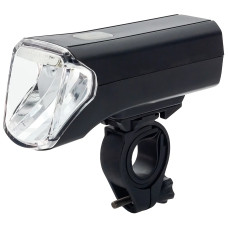 TKX COMPACT VOORLAMP 1-LED BATTERIJ 38 LUMEN AFNEEMBAAR MET HOUDER IPX4 OEM