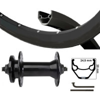 KGS VOORWIEL 28INCH (622) DISC 6-BOUT UITVAL VELG/SPAKEN ZWART