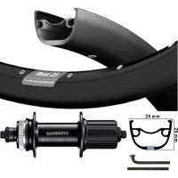 KGS ACHTERWIEL 28 / 29 INCH 622 ZWARTE VELG / SPAAK CASSETTE CENTERLOCK 8 / 9 / 10 SPEED