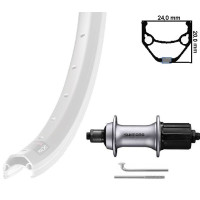 KGS ACHTERWIEL 28 INCH (622) VELG ZILVER 8-10 SPEED UITVAL