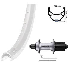 KGS ACHTERWIEL 28 INCH (622) VELG ZILVER 8-10 SPEED UITVAL