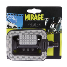 MIRAGE TOUR PEDALEN KUNSTSTOF ANTISLIP ZWART/GRIJS BLISTER 1500962