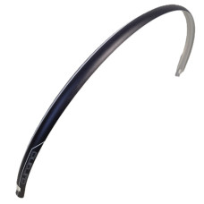CURANA ACHTERSPATBORD 28 INCH KUNSTSTOF MAT ZWART MET WITTE BIES 29 MM EXCL. STANG