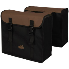 GREENLANDS COLOURFUL SERIE DUBBELE FIETSTAS 37X33X14 CM 34 L. ZWART/BRUIN