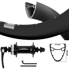KGS VOORWIEL 28 INCH (622) VELG ZWART SPAKEN ZWART CENTERLOCK