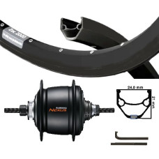 KGS ACHTERWIEL 28 INCH (622) RYDE VELG ZWART NEXUS 8 CENTERLOCK ZWART