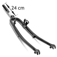 HZB VOORVORK RONDE KROON 28" ZWART 1" V-BRAKE NOK 24CM LANG