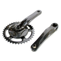 HZB CRANKSET 38 TANDS 152 MM MET DISK 95 MM 1/8 + 3/32 ALUMINIUM ZWART