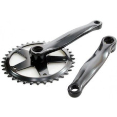 HZB KETTINGWIEL/CRANKSET ALUMINIUM 46 TANDS 170 MM ZWART