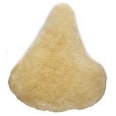 HZB ZADELDEK SCHAPENVACHT BEIGE ECHT LEDER UNIVERSEEL 27X24 CM LXB