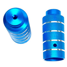 HZB BMX FREESTYLE ASVERLENGERS/PEGS 110 MM BLAUW SET 2 STUKS