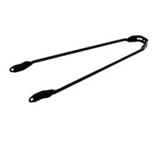 HZB SPATBORDSTANG STAAL 28 INCH/622 GLANS ZWART 6MM FRAME BEVESTIGING