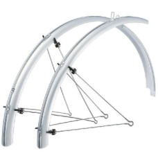 SUNNYWHEEL KUNSTSTOF SPATBORDSET 28INCH 50MM ZILVER + STANGEN