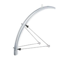 SUNNYWHEEL VOORSPATBORD KUNSTOF 28 INCH 45 MM ZILVER INCL STANGEN
