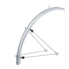 SUNNYWHEEL VOORSPATBORD ZILVER 28 INCH KUNSTSTOF 50 MM INCL STANG