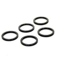 HZB SPACERS 28.6 MM / 1-1/8 INCH  OVERSIZED 3 MM ZWART 5 STUKS 6500025