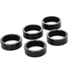 HZB SPACERS 28.6 MM / 1-1/8 INCH OVERSIZED 5 MM ZWART 5 STUKS 6500026