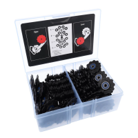 ELVEDES UNIVERSELE DERAILLEURWIELSET BOX VAN 25 SETS