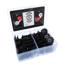 ELVEDES UNIVERSELE DERAILLEURWIELSET BOX VAN 25 SETS